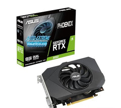 ASUS Dual NVIDIA Geforce RTX 3050 6GB OC Edition Gaming Graphics Card-pci_e_x16 4.0, 6GB GDDR6 Memory, HDMI 2.1, Displayport 1.4A, 2-Slot Design, Axial-Tech Fan Design, 0Db Technology, Steel Bracket
