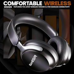 GameSir Newly Launches Echo Plus: Premium Over-Ear Wireless Bluetooth Headphones Deep Bass, Passive Noise Cancellation, Built-in Mic,5 Hours of Music & Talk Time, for Adults Men & Women (White)