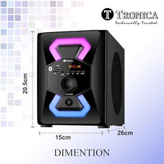 TRONICA Donald Upgraded PRO 7.1 65W Home Theatre System with RGB LED Lights, Remote Control, Bluetooth Speaker Set, FM, Pendrive,Smart TV Support