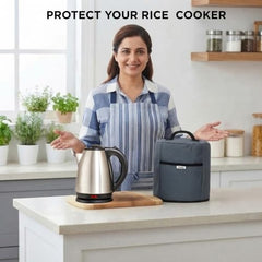 PHILLIN Polyester Dust Cover for Glass Electric Kettle With Open Pocket Waterproof, Dustproof and Washable Easy to Clean, Universal Fit, Durable (Grey)