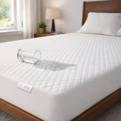 MY ARMOR Waterproof Mattress Protector King Size, 78x72, 6.5x6 feet, Double Bed Protector Sheet Cover, Breathable and Hypoallergenic Ultra Soft Fitted Terry Cotton Feel Fabric, Elastic Skirting, Grey