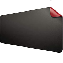 Dyazo Vegan PU Leather Mouse Pad for Remote Work/Office/Gaming, Large Desk Mat, Dual-Sided Anti-Slip, Water-Resistant Design (800 x 300mm, Navy Blue & Yellow)