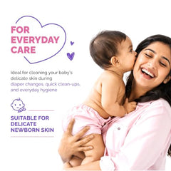 Himalaya Nature Touch Water Wipes for Baby's Sensitive Skin | 72NxPack of 3 | With Organic Coconut Oil | 99% Pure Water | 100% Plant-Based Biodegradable Wipes