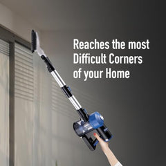 KENT Dash Vacuum Cleaner | 600W | High Suction Power >16 kPa | Cyclone5 Technology and HEPA Filter | Bagless Design | Ideal for Floor, Curtain, Carpet, Sofa & Car | Black & Blue