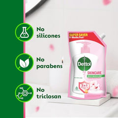 Dettol Liquid Handwash Refill – Skincare Hand Wash- 675ml (Pack fo 2) | pH Balanced | 10x Better Germ Protection