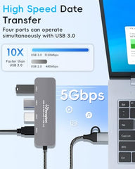 USB 3.0 to HDMI Adapter for Monitor 1080P@60Hz Display with 5Gbps High Speed Transmission, Support Extend & Mirror Mode, Compatible with Window Mac Laptop Desktop Projector TV
