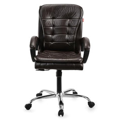 GOYALSON Mesh Back Revolving Chair for Office Home Swivel Desk Chair with Comfortable Seating & Wheels (1, Brown, Standard)