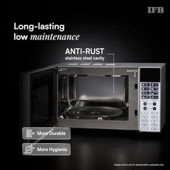 IFB 28 L Air Fry Convection Microwave with 5 in 1 Versatility Bake, Grill, Roast, Reheat, Combi-Cook Mode, Paneer/Ghee Modes, 300 Auto Cook Menus (28SC5, Silver, Auto Defrost,10 Power Levels)