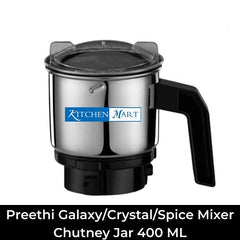 Kitchen Mart Replacement Chutney Jar Compatible With Preethi Galaxy/Crystal/Spice Mixer Grinder (Chutney Jar - 400 Ml)