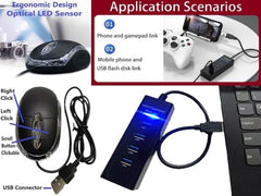 Anjo 10 in 1 Combo of Wired Keyboard, Wired Mouse, Anti-Skid Mouse Pad, USB Hub 3.0, 3 in 1 Cleaning Kit, OTG 2in1 Micro & C, Extension Cable, USB Light, Laptop Lid & Trackpad Lamination