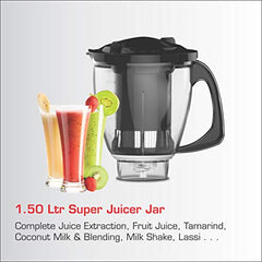 Vidiem EVA Royal 750W Mixer Grinder with 3 Jars | 750W mixer Grinder | 2 Years Product Warranty & 5 Years Motor Warranty | Red & Black