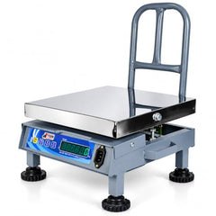 TYCOON 100Kg Electronic Weighing Machine/Weight Scale With Double Ultra Bright Green Display For Shop Industrial Uses Factories Corn (12 * 12 inches, Stainless Steel top plate
