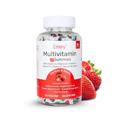 Emmy Multivitamin Gummies for Kids & Adults | Daily Nutrition Support | Tasty Chewable Vitamin Gummies | Immunity, Energy & Growth Support | Strawberry Flavour | USFDA, WHO-GMP & ISO | (60 Gummies) (Pack of 2)