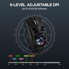 AULA SC620 Gaming Mouse, PAW3311 Sensor, 12000DPI, 1000Hz, Wired & Wireless