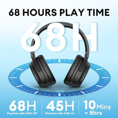 Edifier Wh700Nb Active Noise Cancelling Headphones - 68H Playtime - Ai Call Noise Cancellation - Dual Device Connection - Lightweight & Foldable Design - Fast Charge - Bluetooth 5.3 - Ivory - On Ear