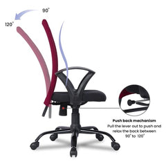 Green Soul Seoul X Office Chair, Mid Back Fabric Ergonomic Home Office Desk Chair with Comfortable & Spacious Seat, Rocking-tilt Mechanism & Heavy Duty Metal Base (Black)