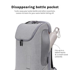 MOKOBARA Transit Backpack | Fits Laptop Up To 16 Inch, 30L Capacity, Water-Resistant Polyester, Vegan Leather Trims | Money Moves, Black