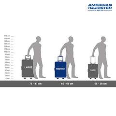 American Tourister 3PC PP Ivy 2.0-8 Wheel, Set (Small + Medium + Large) Hard Suitcase for Travel/Trolley Bag with Combination Lock & Smooth Sliding Double Wheel - Tan Orange, 55 Cm, 68 Cm, 79 Cm