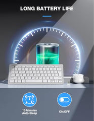 TECKNET Wireless Keyboard and Mouse Combo, Mini Cordless Computer Keyboard and Mouse Set 2.4GHz, Silent Adjustable 1600 DPI, Quiet Click, Lag-Free for Computer, Laptop, PC, Windows, Mac, Chrome OS