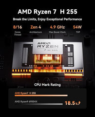 ACEMAGICIAN M1 Mini PC AMD Ryzen 7 6800H 32GB DDR5 1TB PCle SSD Mini Computers (8C/16T, up to 4.7GHz), Windows 11 Pro Radeon 680M 4K Triple Display Desktop Computers 3.2Type-C/LAN 2.5G/BT5.2/WiFi 6