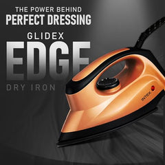 Intex Glidex Ease Dry Iron 1000W | Non-Stick Soleplate | Adjustable Temperature Control | Shock Proof Lightweight Dry Iron | Thermal Protection | Fast & Smooth Ironing for Home Use | 2 Year Warranty