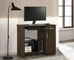 DeckUp Plank Giona Engineered Wood Study Table and Office Desk (Walnut and White, Matte Finish)