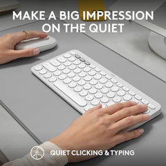 Logitech Pebble 2 Combo, Wireless Keyboard and Mouse, Quiet and Portable, Customisable, Logi Bolt, Bluetooth, Easy-Switch for Windows, macOS, iPadOS, Chrome -
