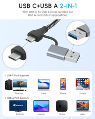 USB 3.0 to HDMI Adapter for Monitor 1080P@60Hz Display with 5Gbps High Speed Transmission, Support Extend & Mirror Mode, Compatible with Window Mac Laptop Desktop Projector TV