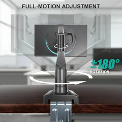 WALI Single Monitor Arm for 13-34 inch Screens (GSMP001N), Black