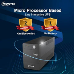 Microtek Legend 650 Line Interactive UPS 650VA/360W, Micro Processor Based UPS System, an Ideal Power Backup & Protection for Desktop PC & Home Office with 2 Years on Electronics and 1 year on Battery