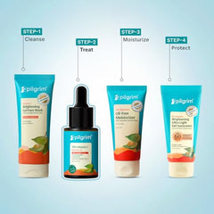 Pilgrim 10% Vitamin C Face Serum for Glowing Skin with Niacinamide - 10ml | 5% Niacinamide & Glutathione, Brightening, Fades Dark Spots & Evens, Dullness, Sensitive Skin Safe, Oil Free, All Skin Types