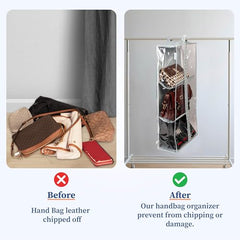 Homestrap Handbag Hangease 3 Layer Bag Organizer Cover for Handbags|Transparent Storage Bag