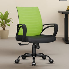 beAAtho® Verona Mesh Mid Back Ergonomic Office Chair with 3 Years Limited Warranty - Adjustable Height, Strong Metal Base, Revolving Study & Computer Chair for Work from Home (Grey)