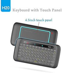 ETZIN Mini Wireless Keyboard,H20 with Touchpad, Colorful Backlit Small Wireless Keyb-oard,Full Size Touchpad, Handheld IR Remote Keyboard for Android TV Box Windows etc (EPL-600KM)