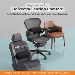BackGood Orthopedic Lumbar Support Roll | 5-Year Warranty | Premium High-Density Foam Back Cushion | for Lower Back Pain, Sciatica, and Spinal Alignment Reliefs | for Office Chair and Car Seat