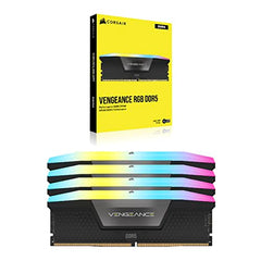 CORSAIR Vengeance RGB DDR5 RAM 48GB (2x24GB) 5200MHz CL38 Intel XMP iCUE Compatible Computer Memory - Black (CMH48GX5M2B5200C38)