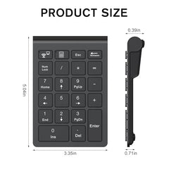cimetech Wireless Number Pad, 18 Keys Numeric Keypad with USB Receiver