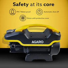 AGARO Supreme High Pressure Washer, Car Washer, 1800 Watts Motor, 120 Bars, 6.5L/Min Flow Rate, 8 Meters Outlet Hose, Portable, Car, Bike & Home Cleaning,Orange