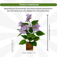 fancymart Artificial Flower Plant Home Décor with Small Size Pot | Pack of 2 | Plant Hanging for Home Decor | Office Decor (DESIGN-01)