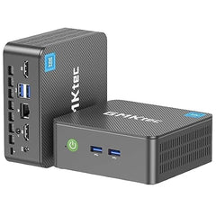 GMKtec Mini PC, Intel Twin Lake N150 (Upgraded N100), 8GB DDR4 RAM 512GB PCIe M.2 SSD, Desktop Computer 4K Dual HDMI/USB3.2/WiFi 6/BT5.2/2.5GbE RJ45 for Office, Business