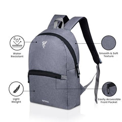 Spenz Saffron Mini Laptop Casual Backpack for Office School & College | Bag for Men & Women(Grey)