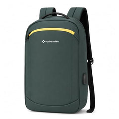 Nasher Miles Madison Passenger Workpack 22 Liters Water Resistant, Padded, Premium Reversed Polyester Black Yellow Laptop Backpack | USB charging| Unisex | Ideal For Office (Black & Yellow)