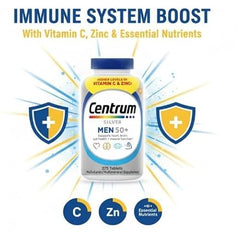 Cen_tr.um Silver Men 50+ Multivitamin - 275 Tablets