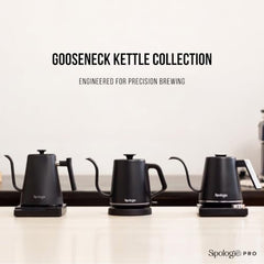 Sipologie Precision Electric Gooseneck Kettle 1000ml | 1°C Adjustable Temperature 40-100°C | Keep Warm | 304 Stainless Steel, No Plastic Contact | Pour Over Coffee & Tea | 1200W | 1 Year Warranty