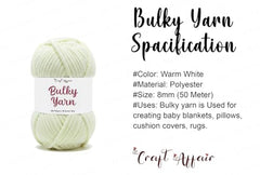 Craft Affair | Bulky Yarn/Blanket Yarn (8mm, 50 Meter, 100 Gram) | Chenille Yarn | for Craft Project: Blood Red