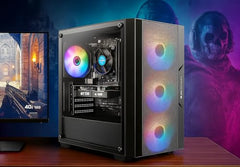 METHEI Gaming Desktop Computer, (Core i7-3770 3.4 GHz // 16 GB DDR3 RAM // 512 GB SSD // GT 730 4 GB Graphics // RGB Cabinet // Windows 11 // Ms Office 21)