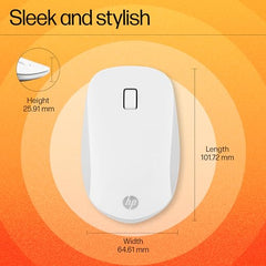 HP 240 Bluetooth Wireless Mouse with 3 Buttons/1600 DPI Red Optical Tracking/Sleek and Ambidextrous/Compatible to Windows 10, macOS, Chrome OS, 3 Years Warranty (Black)