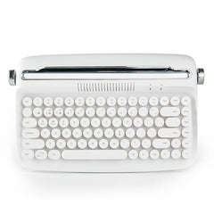 YUNZII ACTTO B303 Wireless Typewriter Keyboard, Retro Bluetooth Aesthetic Keyboard with Integrated Stand for Multi-Device (B303, Midnight)