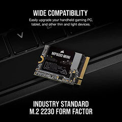 Corsair MP600 MINI 1TB PCIe 4.0 x4 NVMe M.2 SSD – M.2 2230 – Up to 7,000MB/sec Read – High-Density TLC NAND – Great for Steam Deck and Microsoft Surface