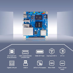 Orange Pi Zero 3 1GB/1.5GB/2GB/4GB LPDDR4 Allwinner H618 4-Core 64 Bit Single Board Computer, Support WiFi 5.0/Bluetooth 5.0, Development Board Run Linux/Debian/Ubuntu/Android(1GB)